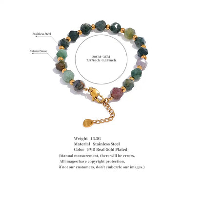 Agata bracelet gold