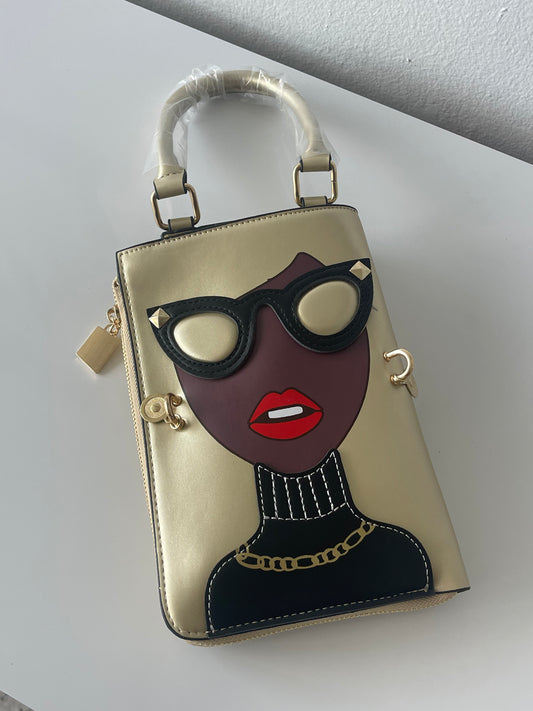 Gold woman bag
