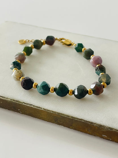 Agata bracelet gold