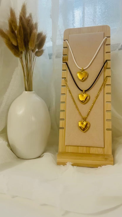 Gold heart in gold